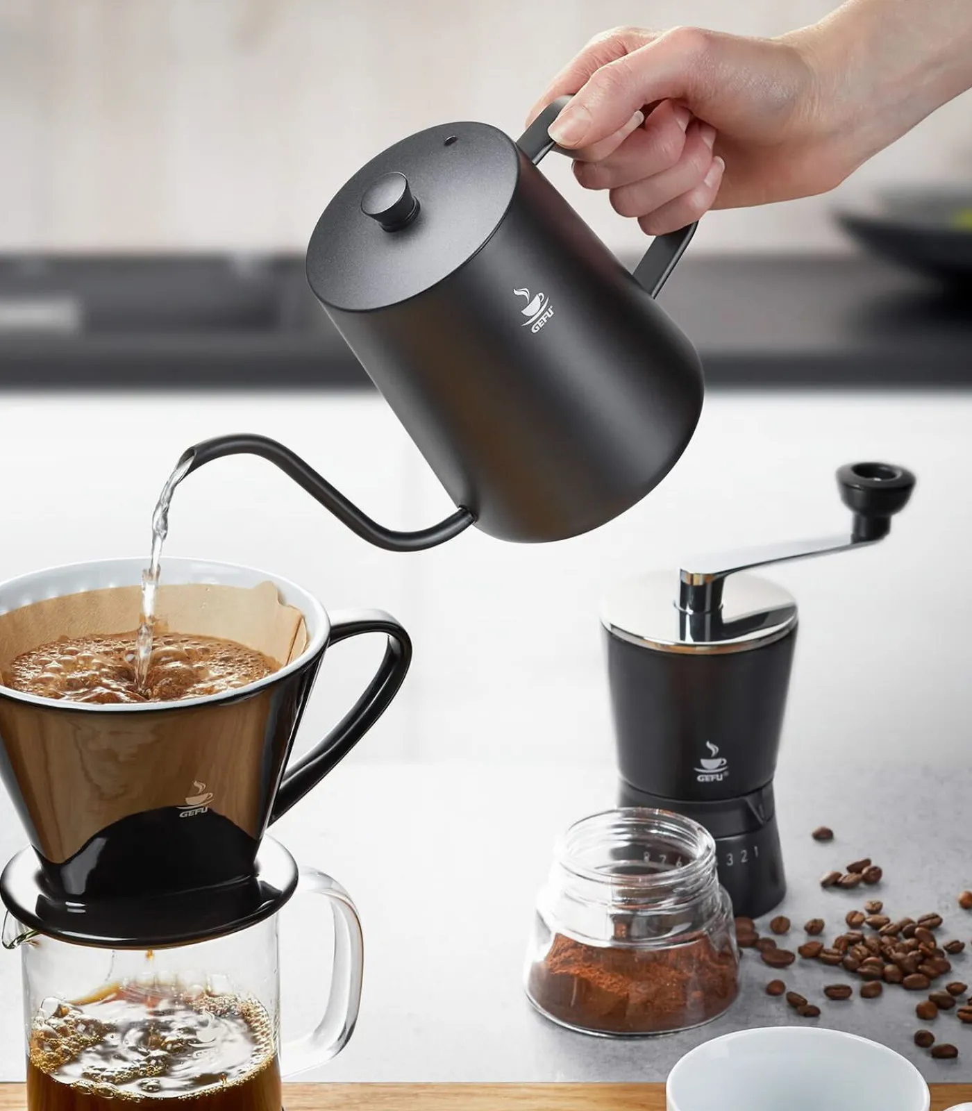 New Waterketel Cinero - Zwart - 500 ml Koffie & Thee Maken