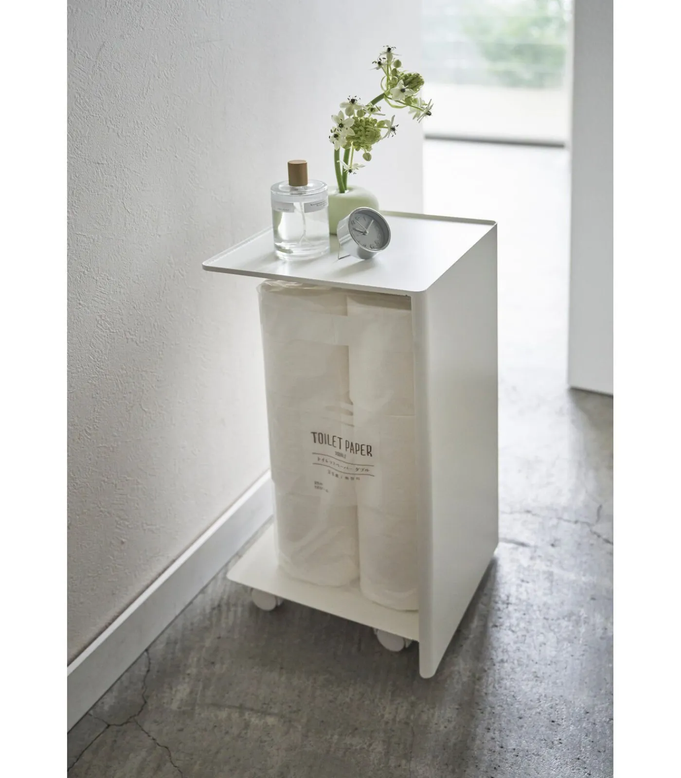 Outlet WC Rolhouder met Wieltjes - Tower - Wit Toiletaccessoires