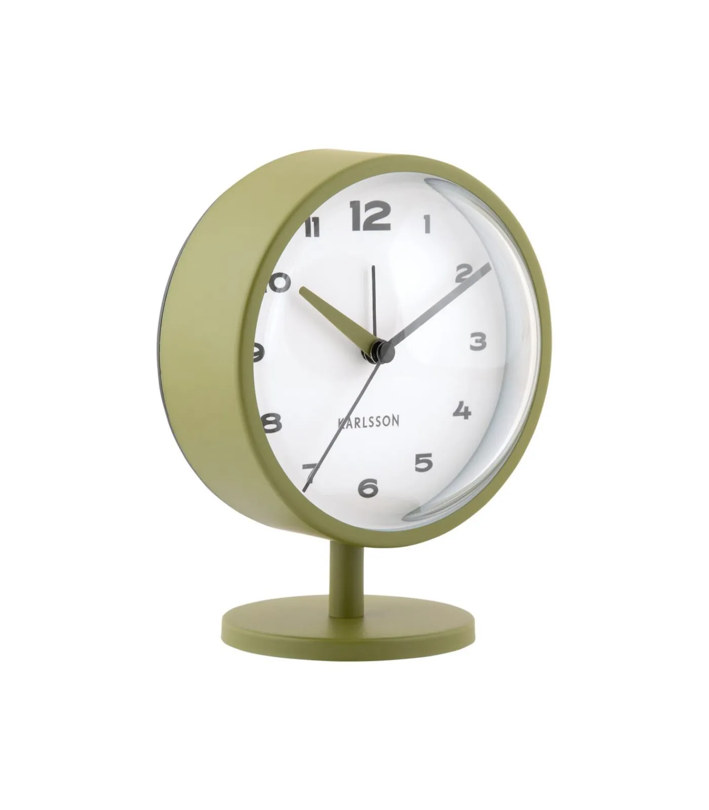 Wekker Brisk Dome - Legergroen - 6.5x11x13.8cm Klokken