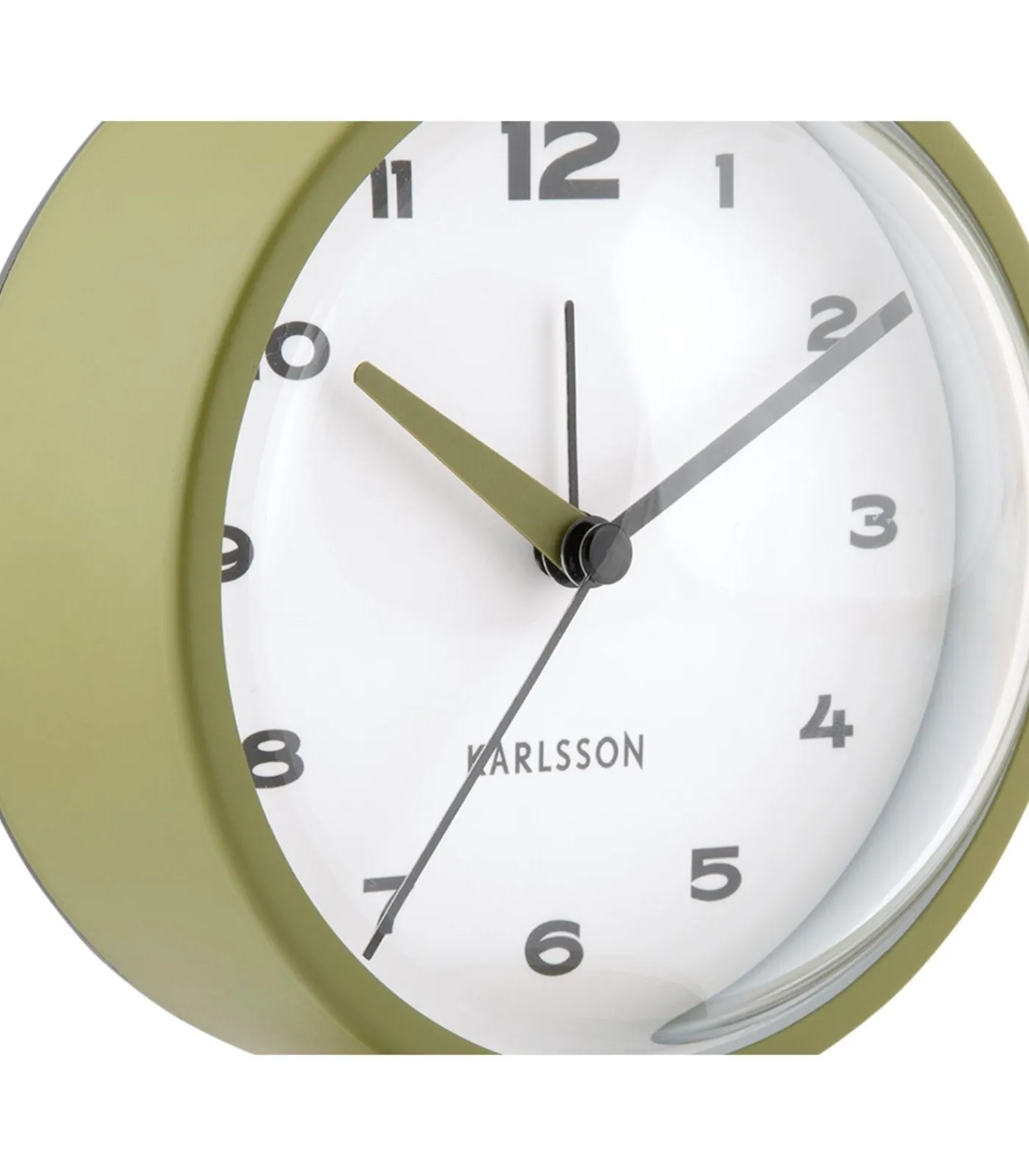 Wekker Brisk Dome - Legergroen - 6.5x11x13.8cm Klokken