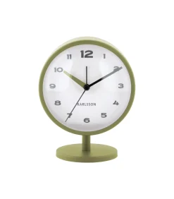 Wekker Brisk Dome - Legergroen - 6.5x11x13.8cm Klokken