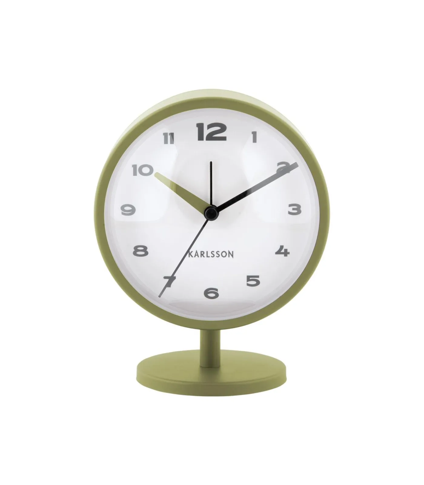 Wekker Brisk Dome - Legergroen - 6.5x11x13.8cm Klokken