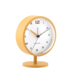 Hot Wekker Brisk Dome - Okergeel - 6.5x11x13.8cm Klokken