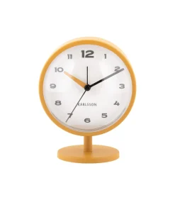 Hot Wekker Brisk Dome - Okergeel - 6.5x11x13.8cm Klokken