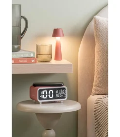 Best Wekker Chunky Led - Oudroze - 17x11x8.6cm Klokken