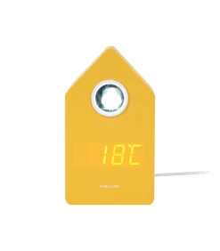 Hot Wekker Cuckoo Led - Geel - 9x9x15.8cm Klokken
