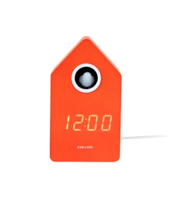 New Wekker Cuckoo Led - Oranje - 9x9x15.8cm Klokken