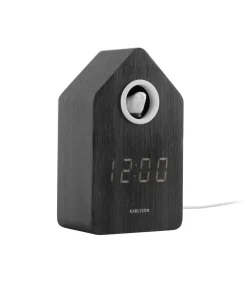 Sale Wekker Cuckoo Led - Zwart hout - 6x9x15.3cm Klokken