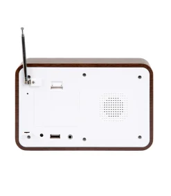 Discount Wekker Fm Radio - Donker hout - 19.2x6.6x12.5cm Klokken