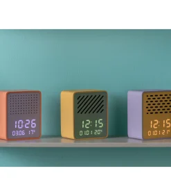 Hot Wekker Funky Vibes - Heldergeel - 9.5x6.5x11.5cm Klokken