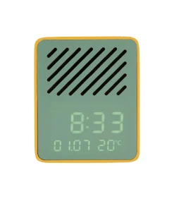 Hot Wekker Funky Vibes - Heldergeel - 9.5x6.5x11.5cm Klokken