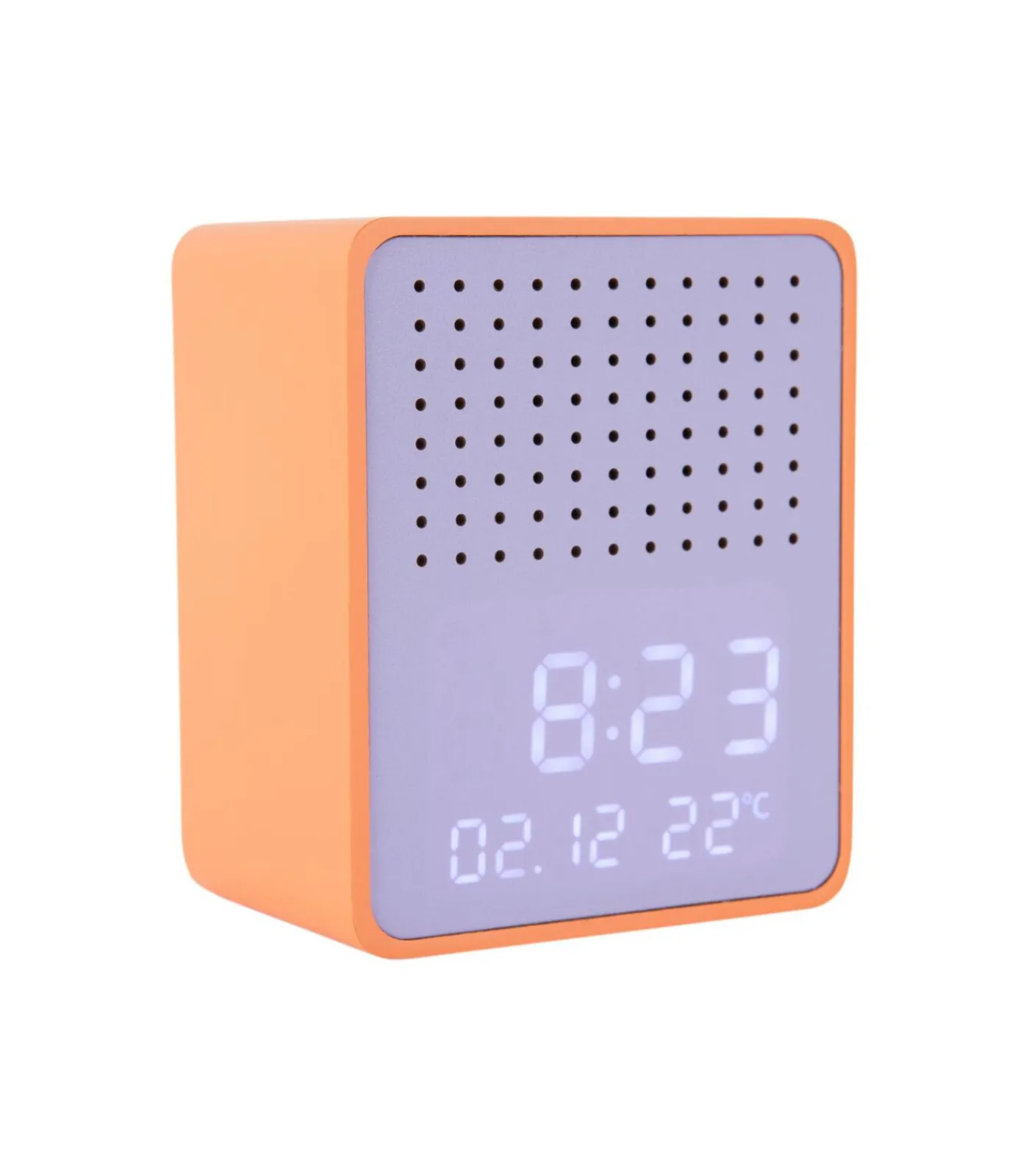 Clearance Wekker Funky Vibes - Helderoranje - 9.5x6.5x11.5cm Klokken