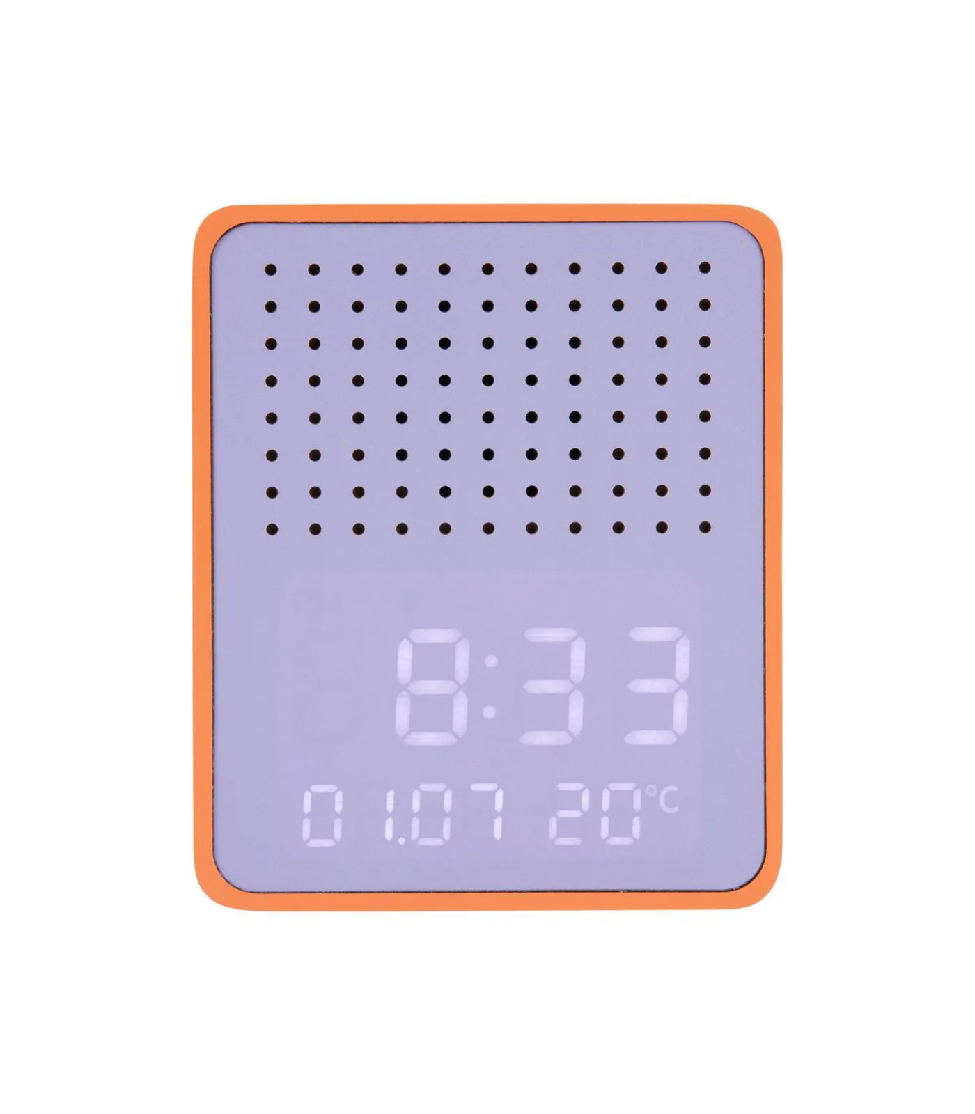 Clearance Wekker Funky Vibes - Helderoranje - 9.5x6.5x11.5cm Klokken