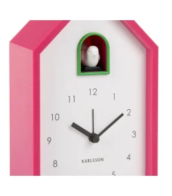 Outlet Wekker Modern Cuckoo - Helderroze - 6x12x20cm Klokken