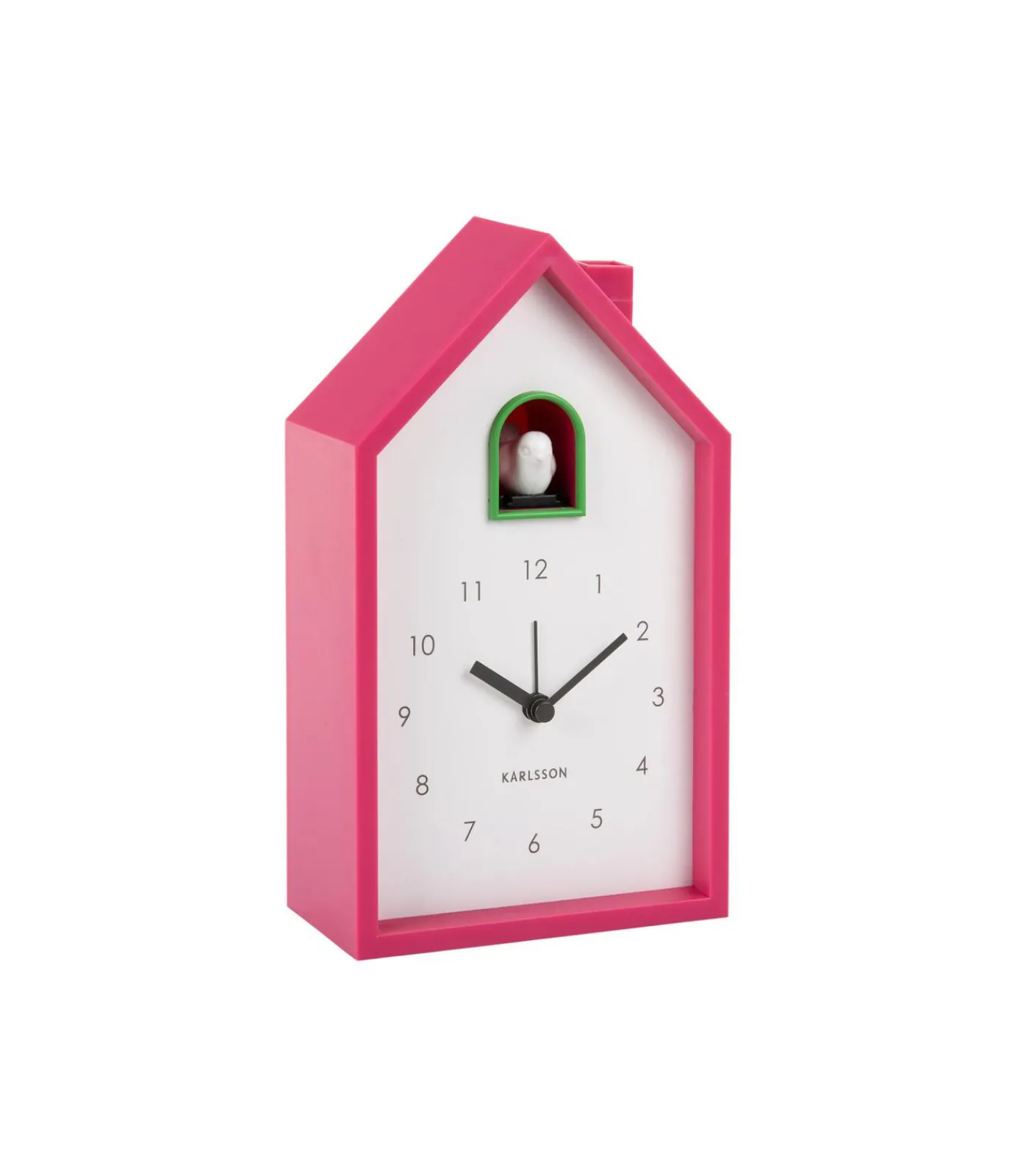 Outlet Wekker Modern Cuckoo - Helderroze - 6x12x20cm Klokken
