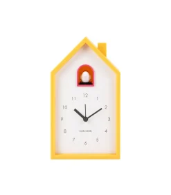 Best Wekker Modern Cuckoo - Heldergeel - 6x12x20cm Klokken