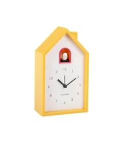 Best Wekker Modern Cuckoo - Heldergeel - 6x12x20cm Klokken