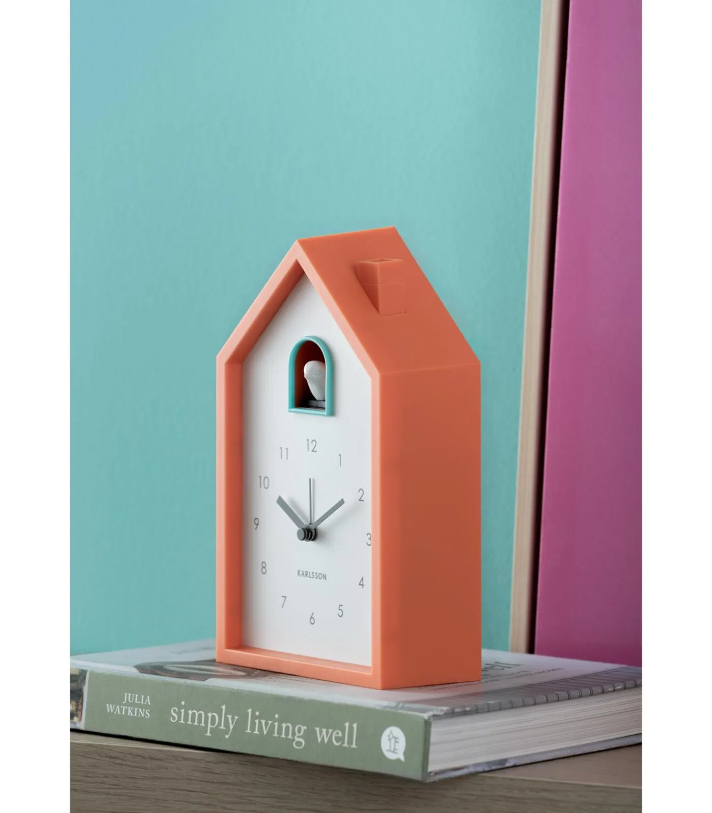 Wekker Modern Cuckoo - Helderoranje - 6x12x20cm Klokken