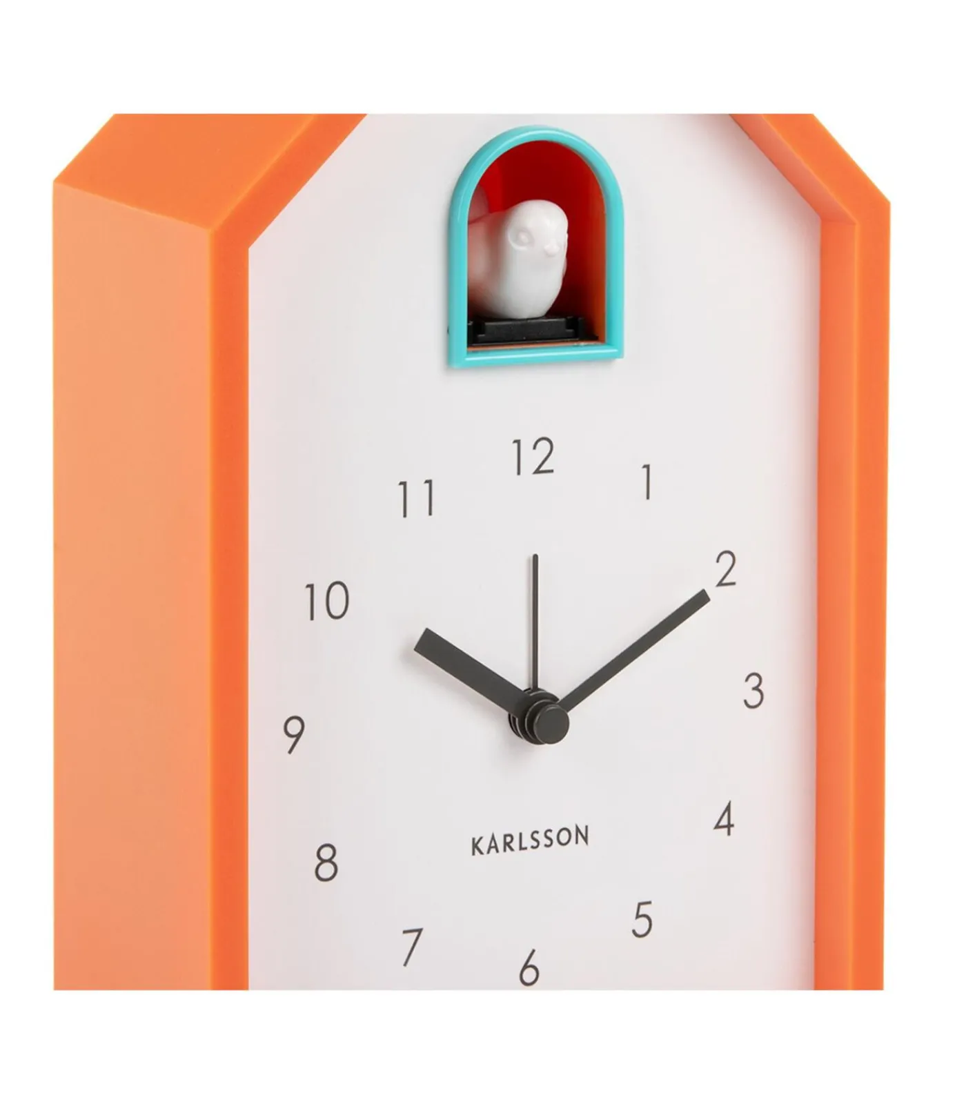 Wekker Modern Cuckoo - Helderoranje - 6x12x20cm Klokken