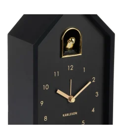 Clearance Wekker Modern Cuckoo Oro - Zwart - 15x11.5x20cm Klokken