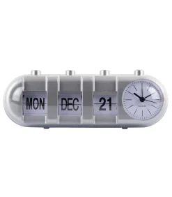 New Wekker Retro Tube - Zilver - 9x26x9.3cm Klokken