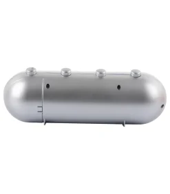 New Wekker Retro Tube - Zilver - 9x26x9.3cm Klokken