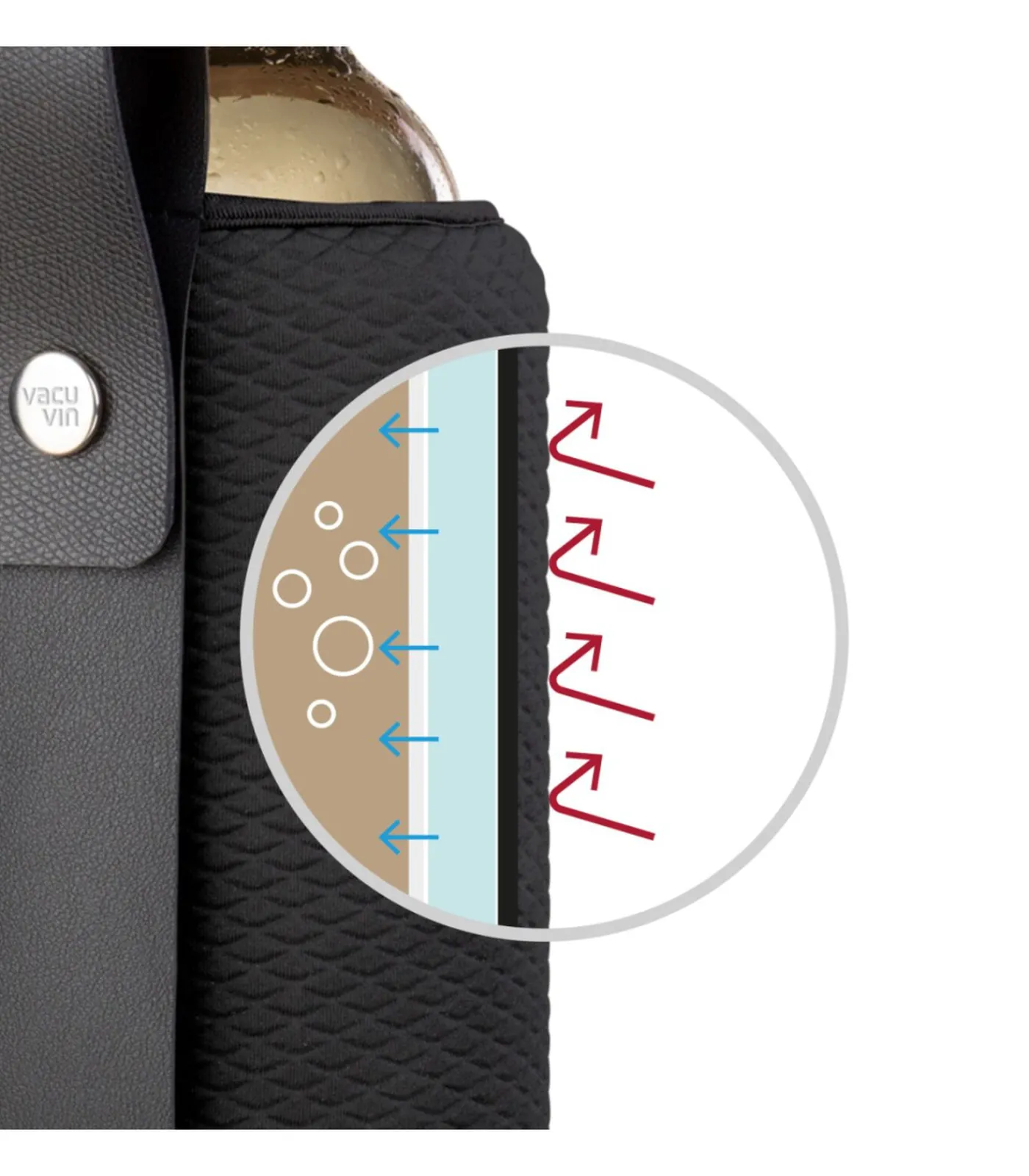 New Wijnkoeler met hengsel - Flexible Cooler - Sleeve - Artico Zwart Glazen & Karaffen