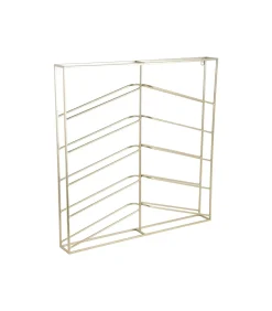 Best Wijnrek Cuadro - Lichtgoud - 67x7.5x66cm Keukenaccessoires