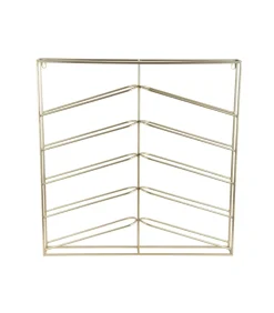 Best Wijnrek Cuadro - Lichtgoud - 67x7.5x66cm Keukenaccessoires