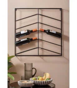 Sale Wijnrek Cuadro - Zwart - 67x7.5x66cm Keukenaccessoires
