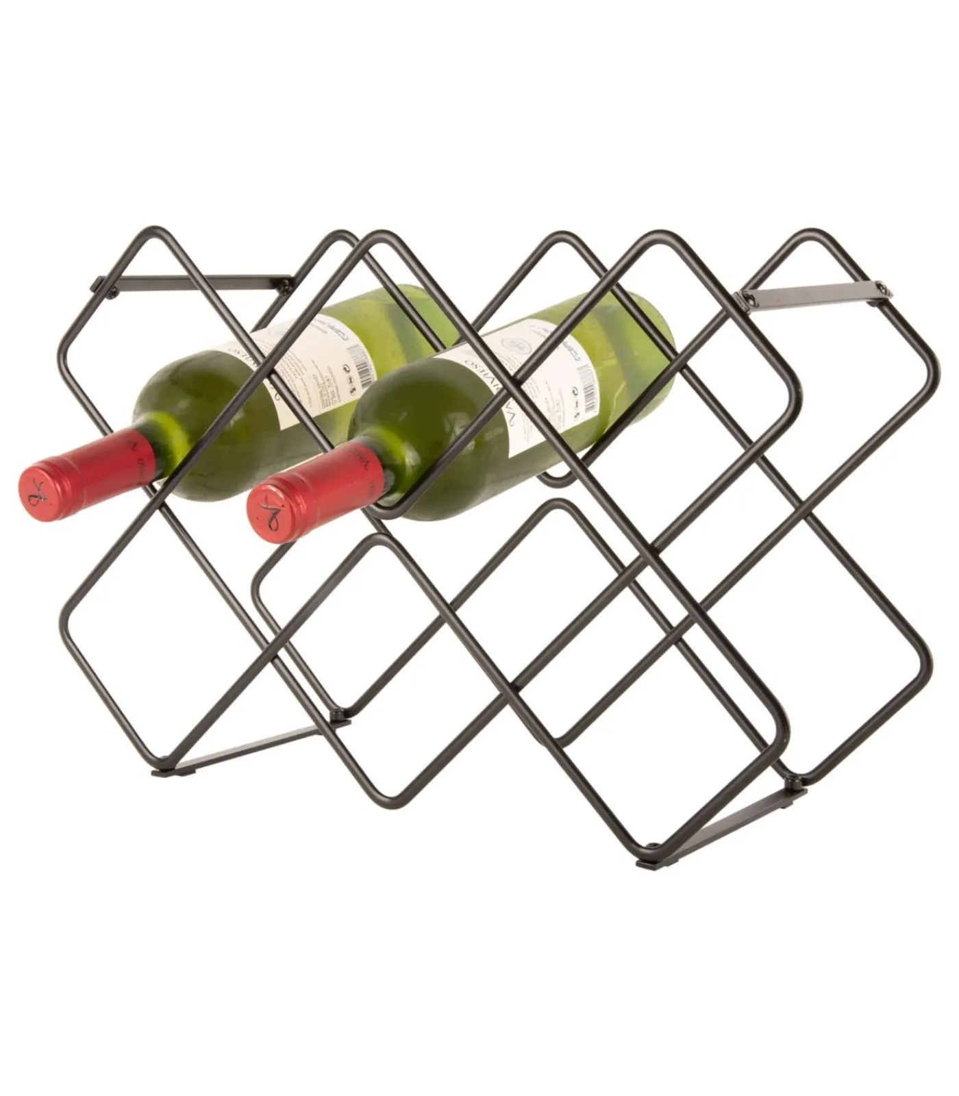 New Wijnrek Diamonds - Zwart - 40,5x15,5x27,5cm Keukenaccessoires