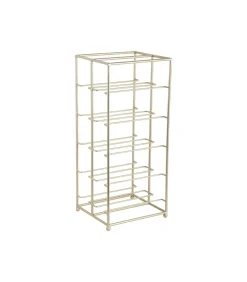 New Wijnrek Dual Floor - Goud geschilderd - 25x22.5x57cm Keukenaccessoires
