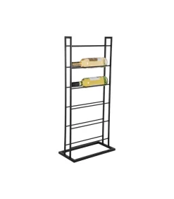 Outlet Wijnrek Single Floor - Zwart - 38x20x84.5cm Keukenaccessoires