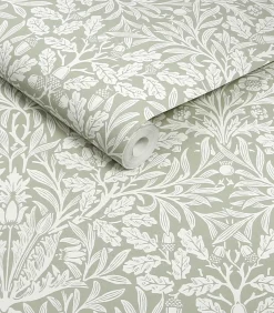 Clearance Vliesbehang - Acorn Sage - 1000x52 Wanddecoratie