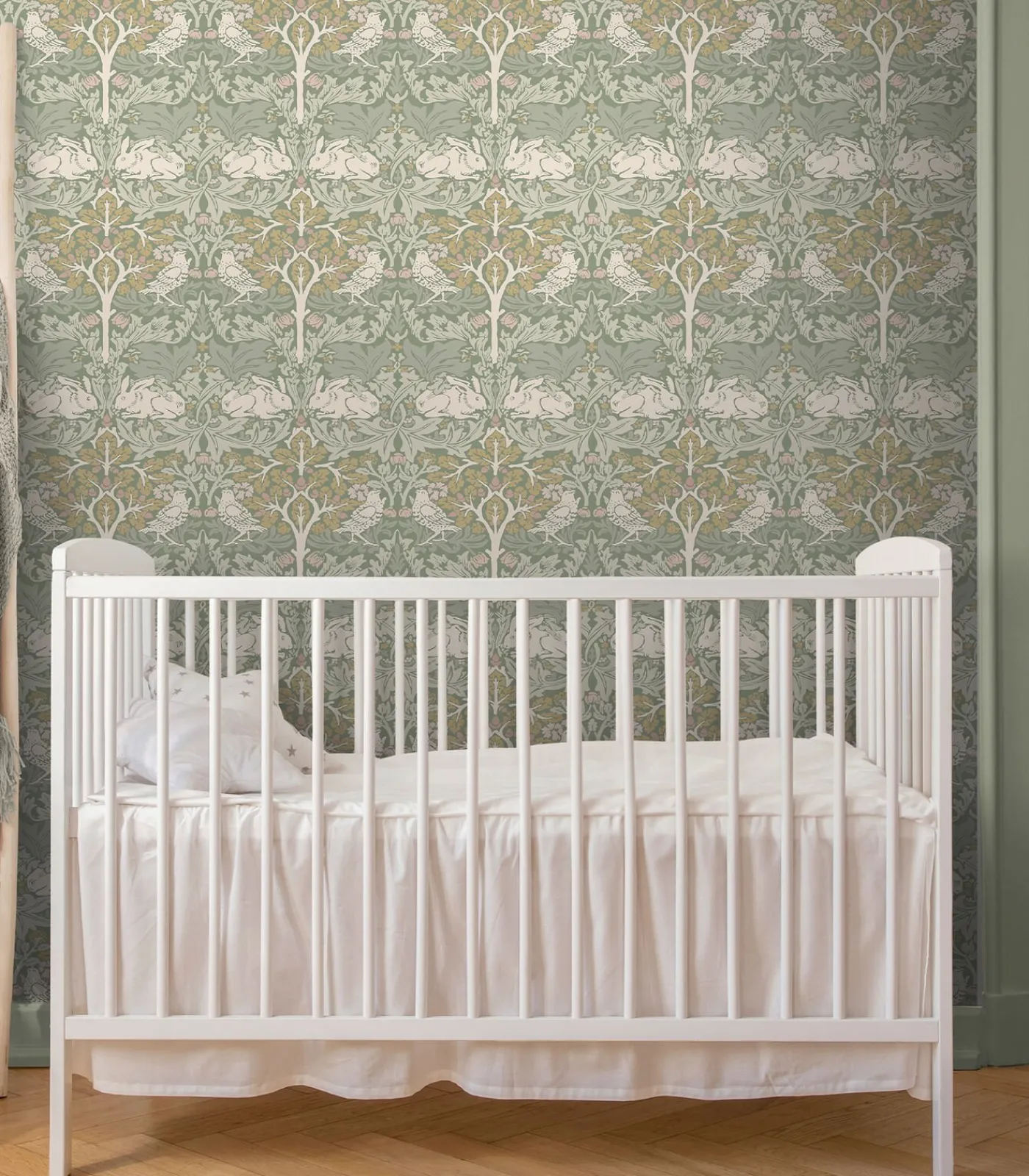 Clearance Vliesbehang - Brother Rabbit Sage - 1000x52 Wanddecoratie