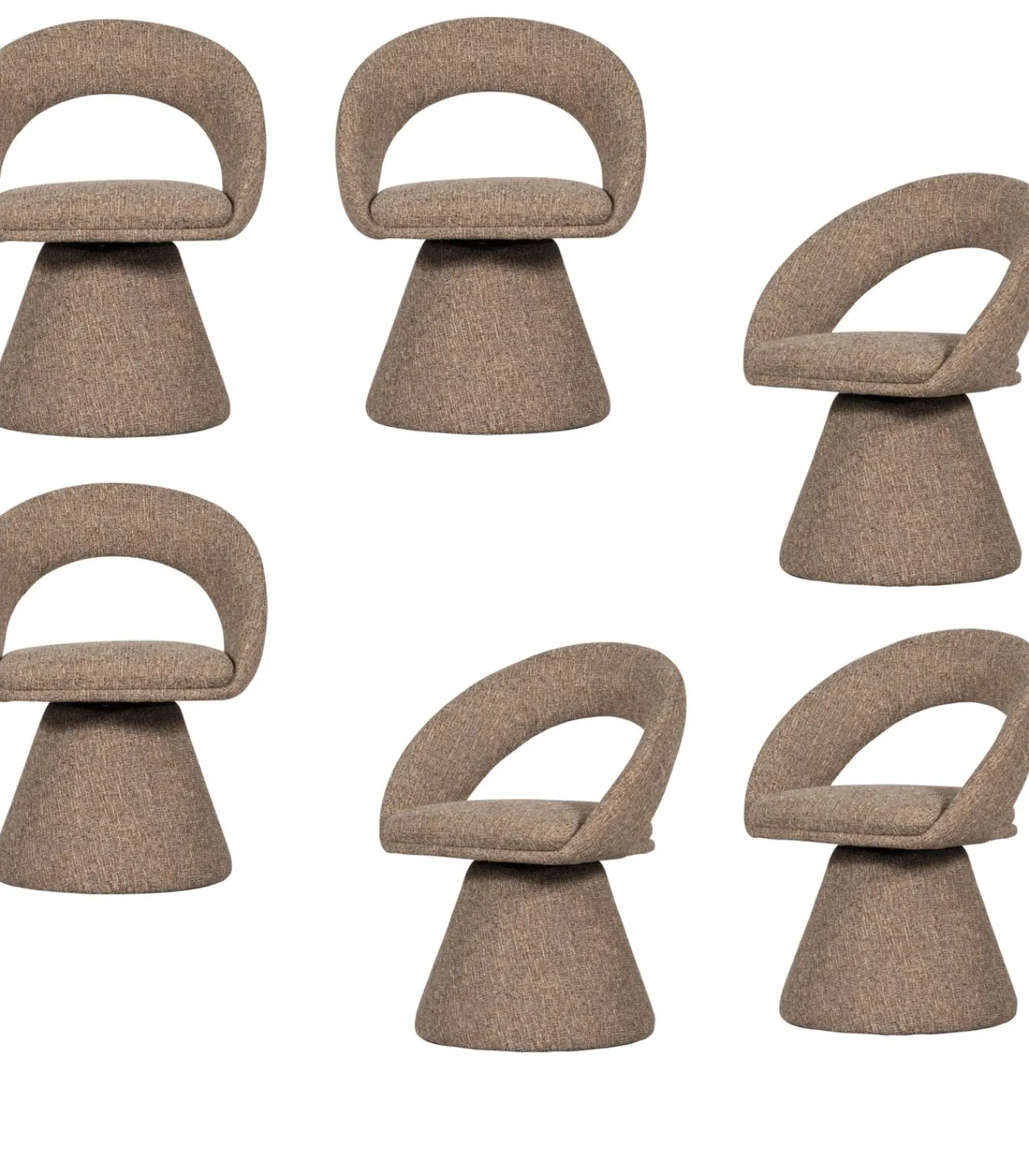 Best Winter Eetkamerstoel - Melange - Naturel - Set van 6 Stoelen