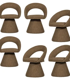 Best Winter Eetkamerstoel - Melange - Zand - Set van 6 Stoelen