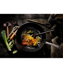 Wokpan Gietijzer 34 cm Cast Iron - alle warmtebronnen - Inductie Potten & Pannen