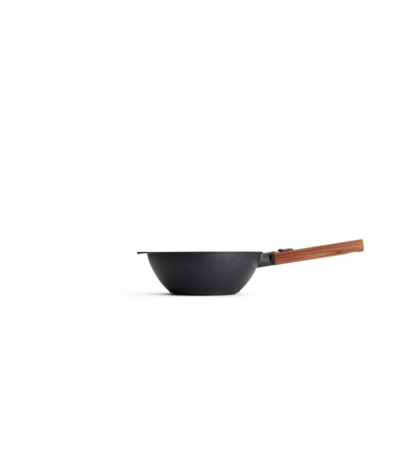 Online EcoLogic QXR Wok inductie met houten afneembare greep - Ø240mm - H 90mm - Zwart Potten & Pannen