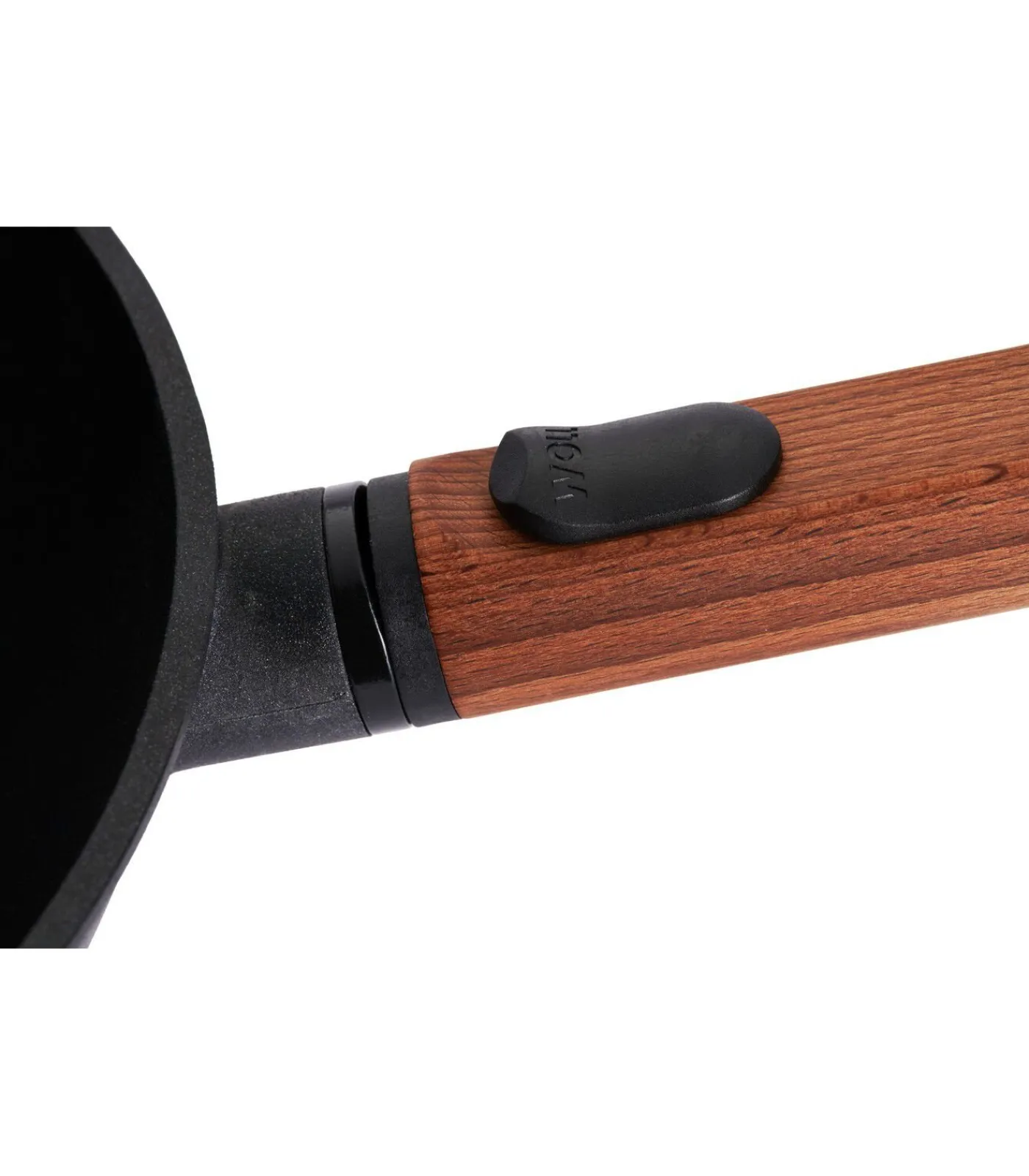 Online EcoLogic QXR Wok inductie met houten afneembare greep - Ø240mm - H 90mm - Zwart Potten & Pannen