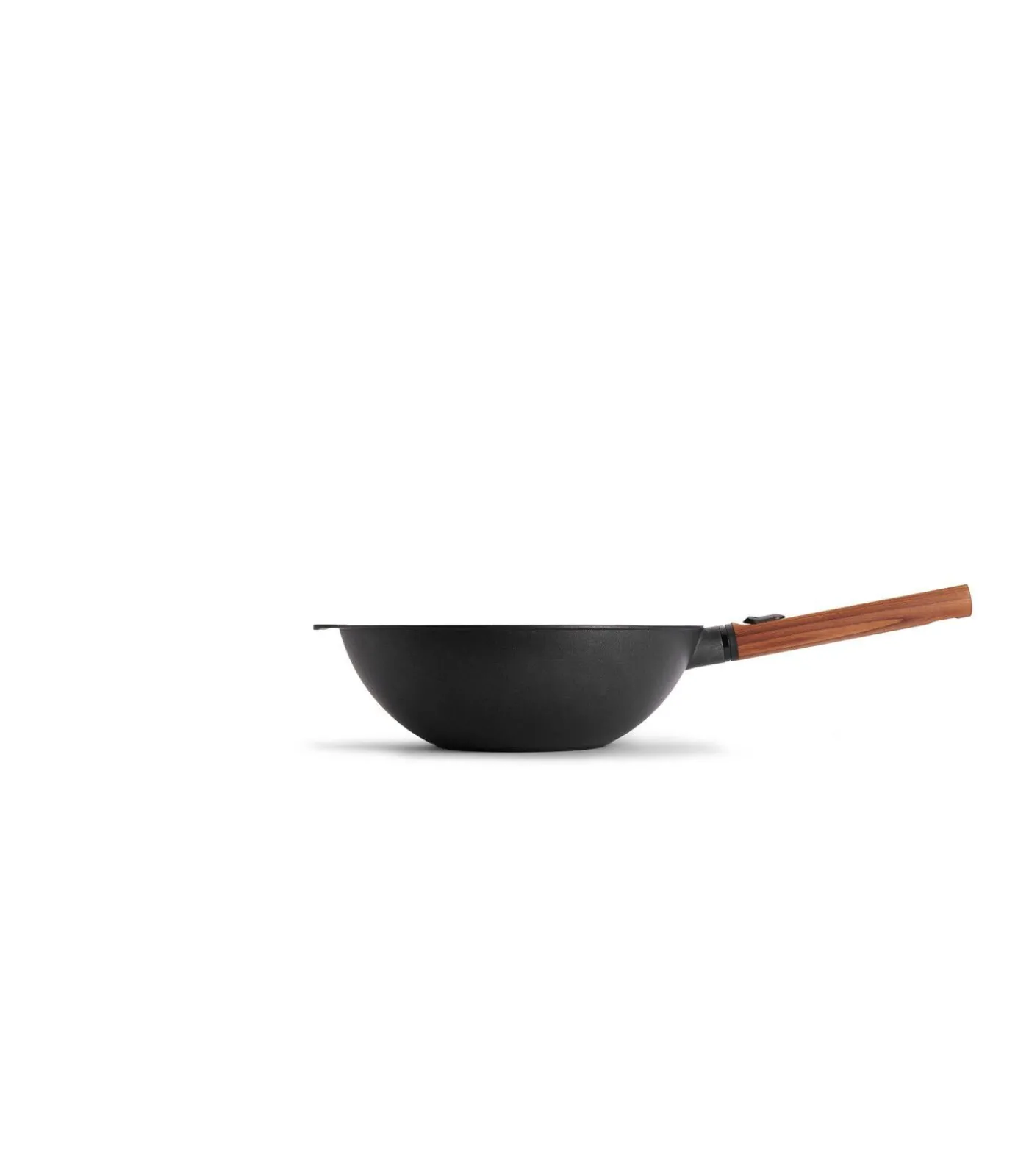 Clearance EcoLogic QXR Wok inductie met houten afneembare greep - Ø280mm - H 100mm - Zwart Potten & Pannen