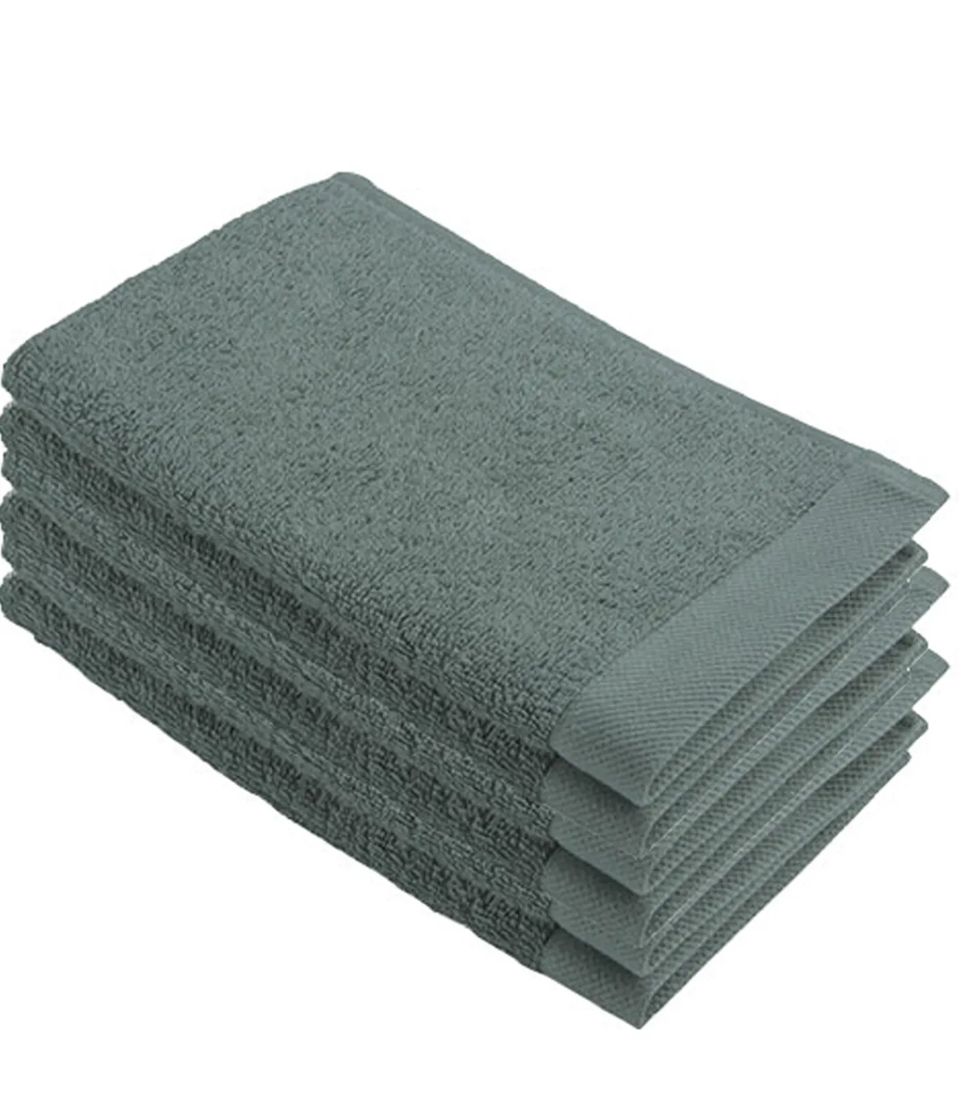 Online 6x Remade Cotton Gastendoekjes Donker Groen Handdoeken