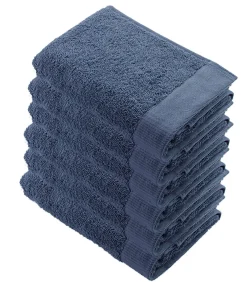 Online 6x Remade Cotton Handdoeken 60x110 cm Blauw Handdoeken