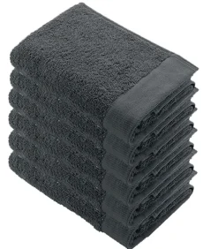 Discount 6x Remade Cotton Handdoeken 70x140 cm Grijs Handdoeken