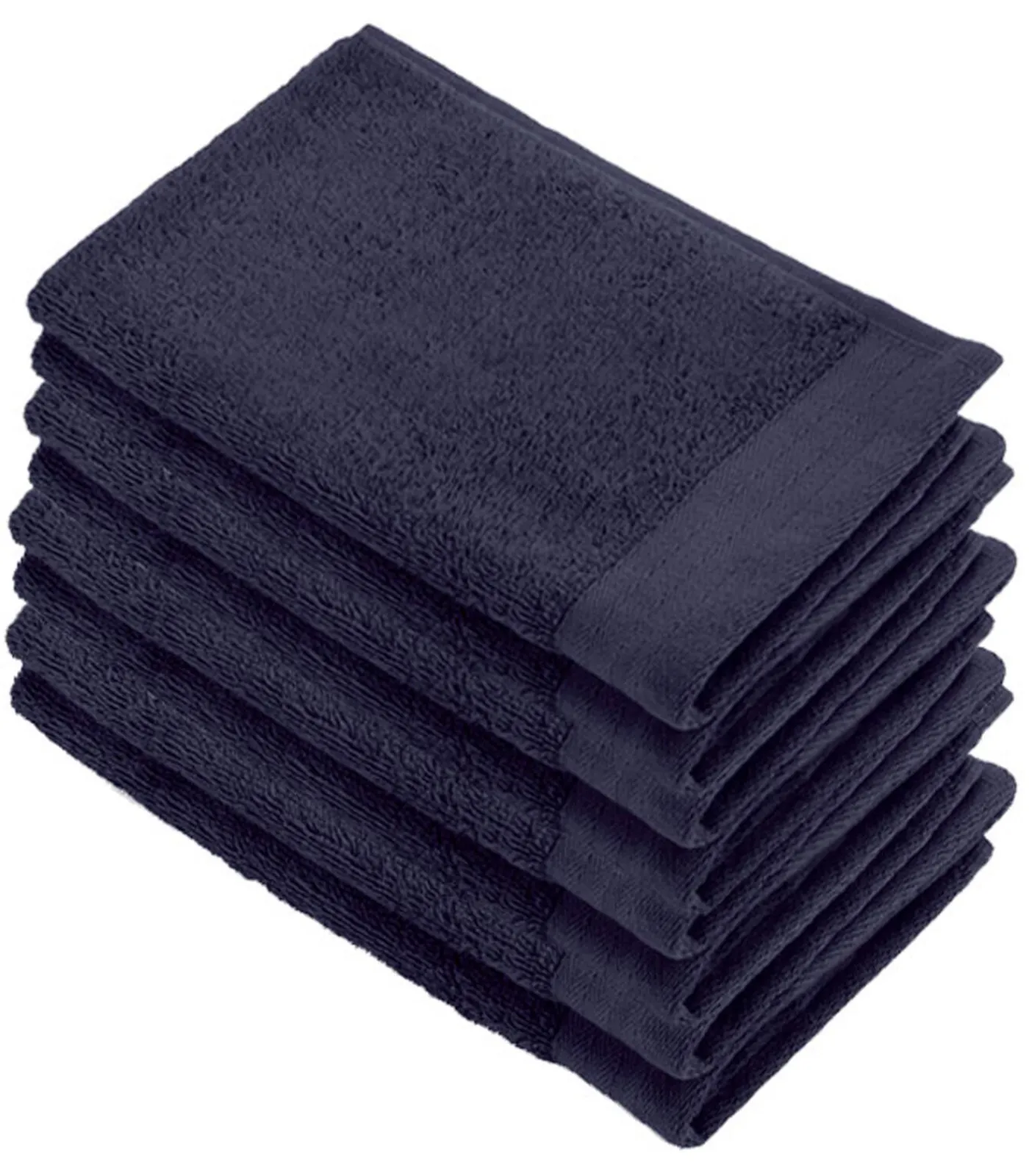 Sale 8x Soft Cotton Gastendoekjes Navy Handdoeken