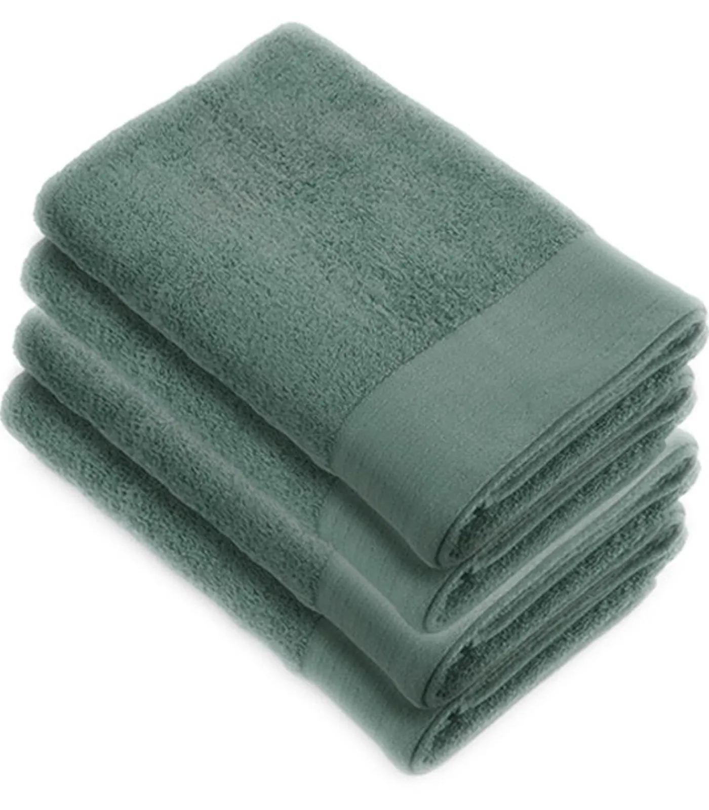 Hot 4x Soft Cotton Handdoeken 70x140 cm Legergroen Handdoeken
