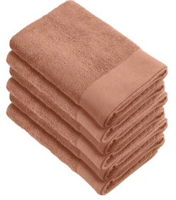 Discount 6x Soft Cotton Handdoeken 60x110 cm Terra Handdoeken