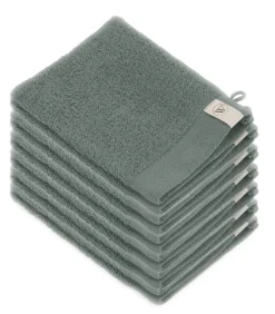 Outlet 12x Soft Cotton Washandjes Legergroen Washandjes