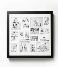 Outlet Image Fotolijst - Collagelijst voor 15 foto's - In Hout - Wit Fotolijsten