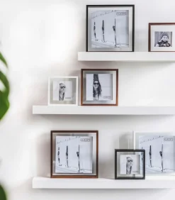 Outlet Square Floating Box Fotolijst - In Hout - Wit - Fotoformaat 20x20cm Fotolijsten